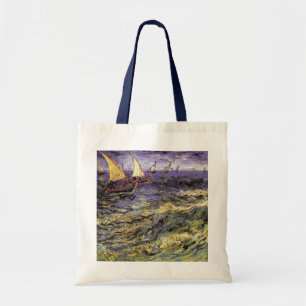 Bolsa Tote Paisagem marinha em Saintes Maries por Vincent van