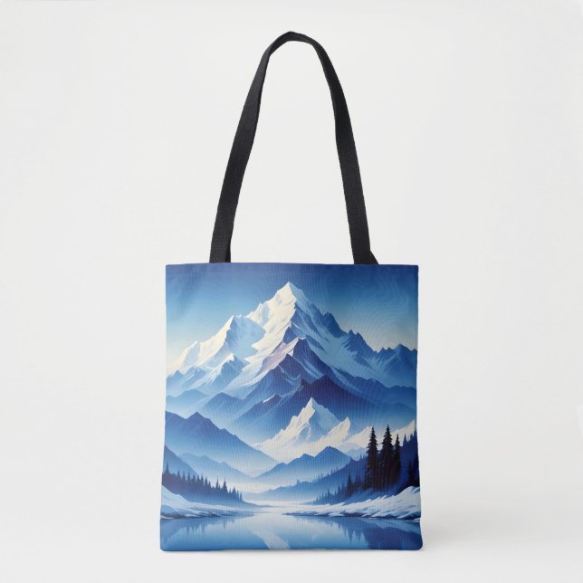 Bolsa Tote Paisagem Picturesca Arte Indígena (Frente)