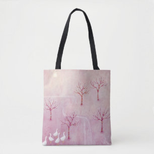 Bolsa Tote Paisagem Rosa