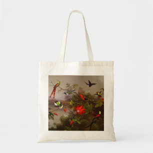 Bolsa Tote Paisagem tropical com dez beija-flores