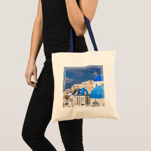 Bolsa Tote paisagem urbana de Santorini, Grécia
