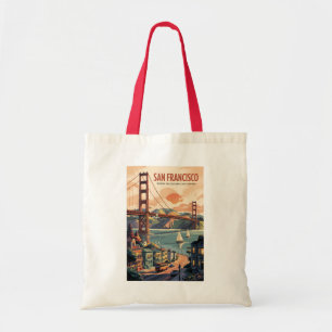 Bolsa Tote Paisagem Urbana de São Francisco Califórnia Arte d