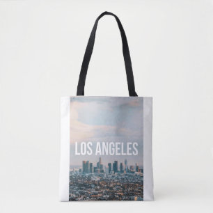 Bolsa Tote Paisagem Urbana Retro de Los Angeles Estética de V