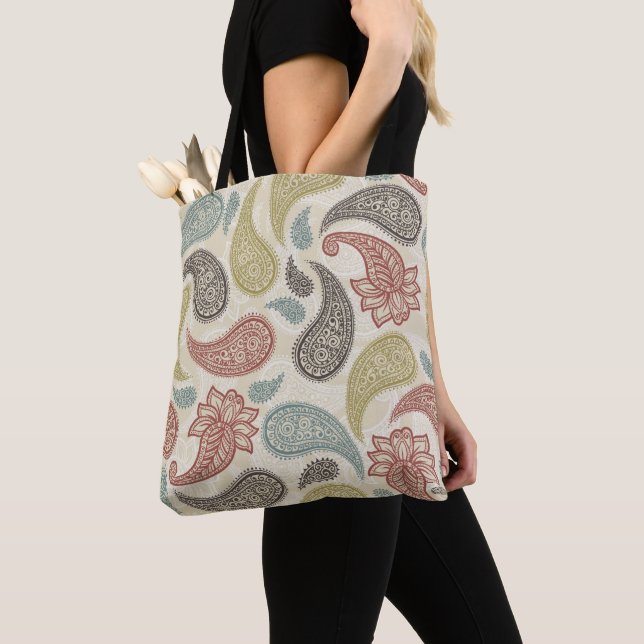 Bolsa Tote Paisley Pattern  (Close Up)