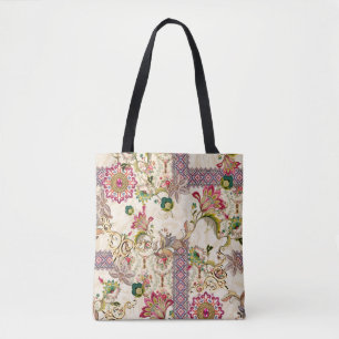 Bolsa Tote Paisley Ploral de Mughal Étnica