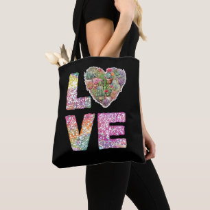 Bolsa Tote Palavra Empilhada de Amor