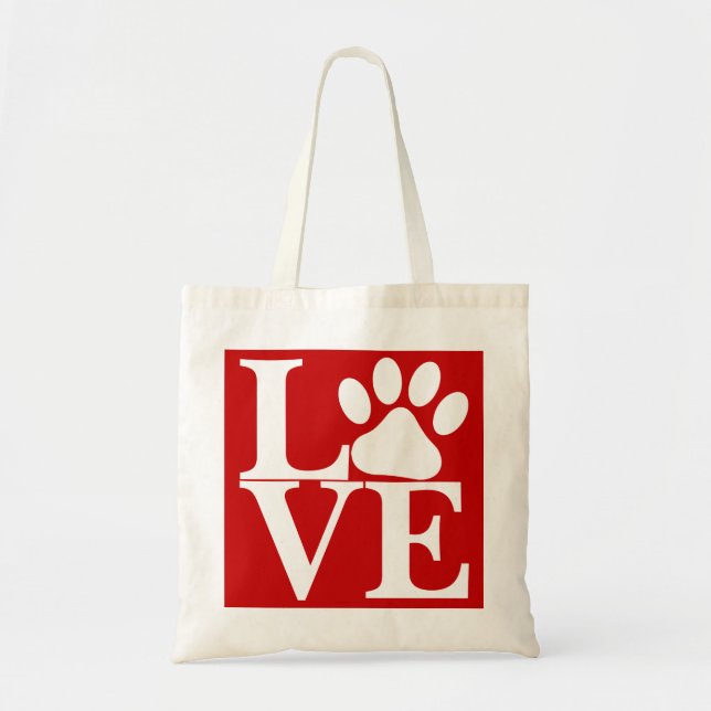 Bolsa Tote Palavras De Amor Branco Palavras De Cachorro Padrã (Frente)