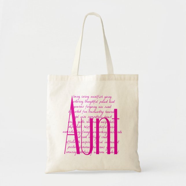 Bolsa Tote Palavras de amor para tia (Frente)