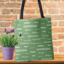 Bolsa Tote Palavras de Jardinagem para Jardineiros e Amantes