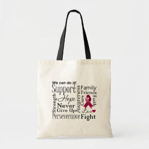 Bolsa Tote Palavras de suporte do mieloma múltiplo