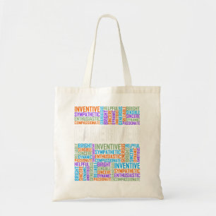 Bolsa Tote Palavras Orgulhosas De Cuidadores Apreciação De En