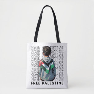 Bolsa Tote PALESTINA GRATUITA branca