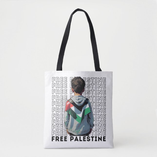 Bolsa Tote PALESTINA GRATUITA branca (Frente)