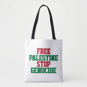Bolsa Tote Palestina Livre Pare o Genocídio