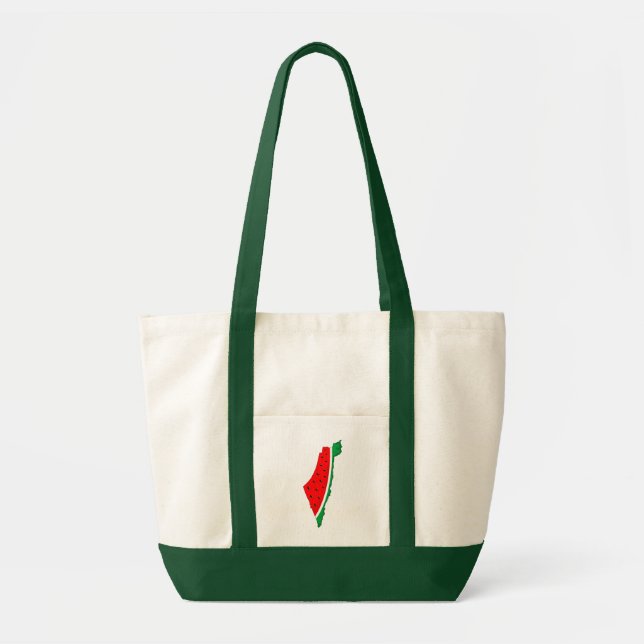 Bolsa Tote Palestina - Mapa Watermelon - Símbolo da liberdade (Frente)