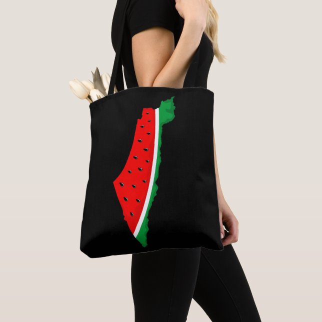 Bolsa Tote Palestina - Mapa Watermelon - Símbolo da liberdade (Close Up)