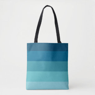 Bolsa Tote Paleta das listras azuis