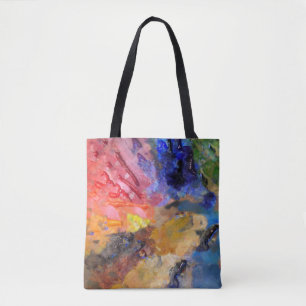 Bolsa Tote Paleta de Cores Colorida do Artista Pintor