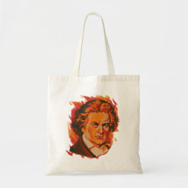 Bolsa Tote Paleta de Fogo do Beethoven Citação Retrato