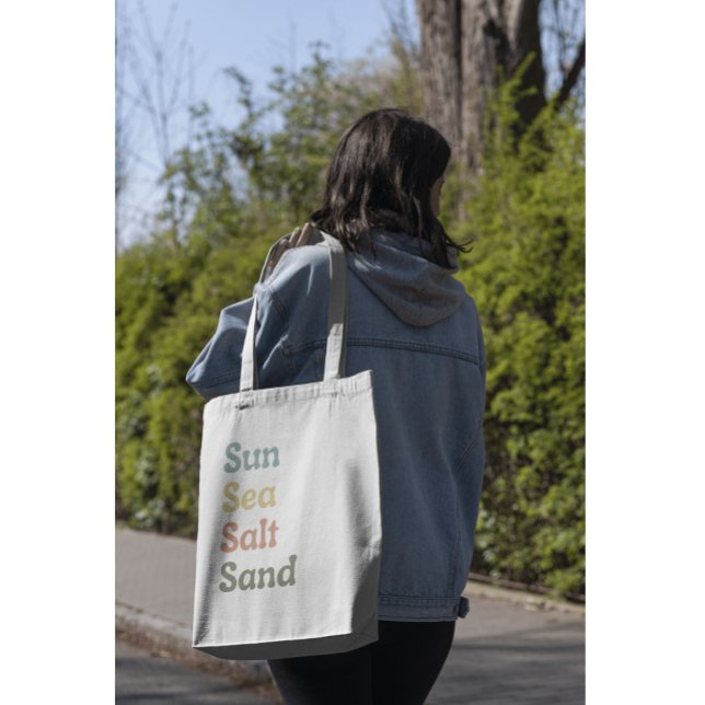 Bolsa Tote Paleta de limão com areia salgada do Sol no Verão (Criador carregado)