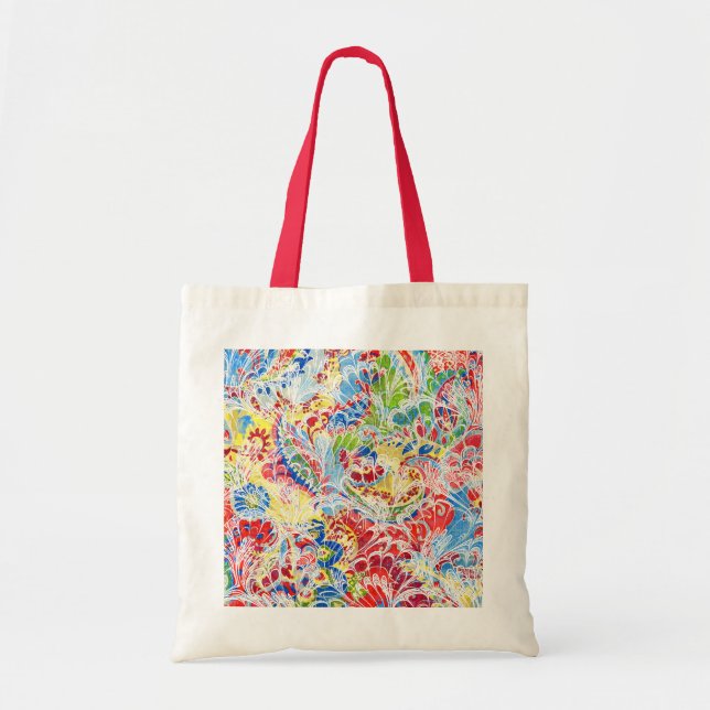 Bolsa Tote Paleta floral de samsung galáxia branca e colorida (Frente)