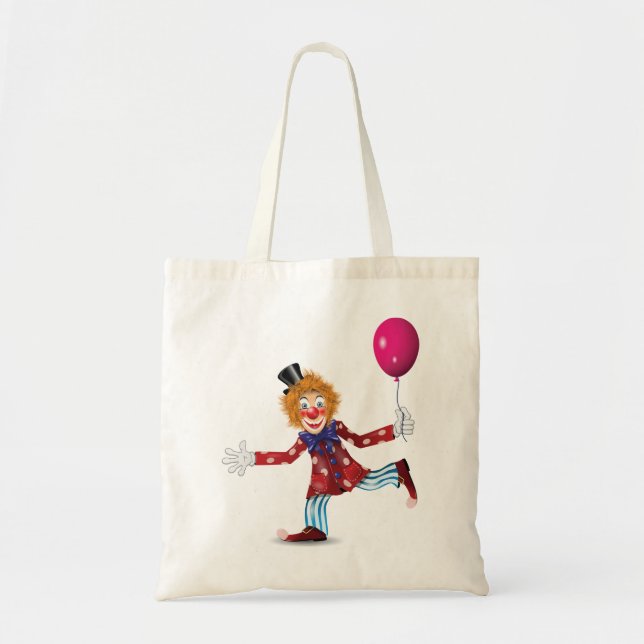 Bolsa Tote Palhaço Com Um Saco De Tota De Balão (Frente)
