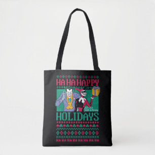 Bolsa Tote Palhaço de Batman boas festas & Harley Quinn