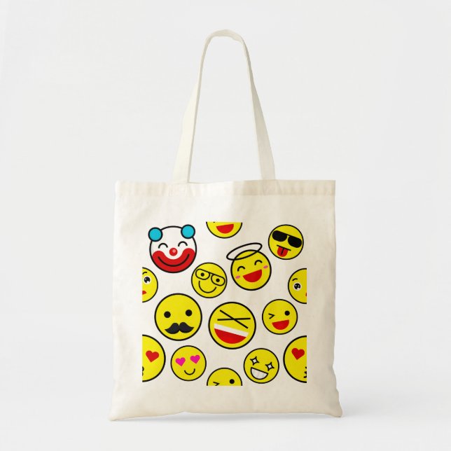 Bolsa Tote palhaço engraçado emojis (Frente)