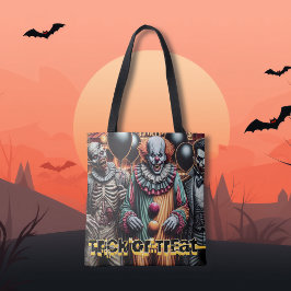 Bolsa Tote Palhaço, vampiro e truque ou tratamento de Hallowe