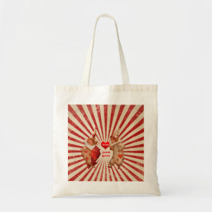 Bolsa Tote Palhaços e Namorados Vintage com Coração