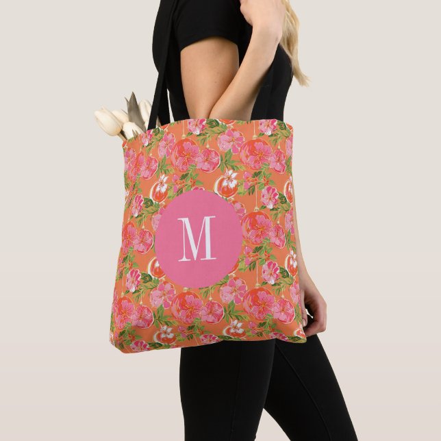Bolsa Tote Palm Beach Enfeites de natal Monogramed (Close Up)