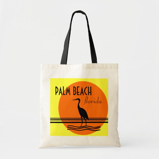 Bolsa Tote Palm Beach, lembrança da Florida-Praia (Frente)