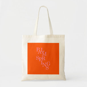Bolsa Tote Palm Primaveras Laranja E Rosa