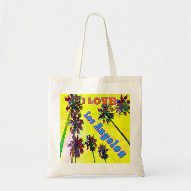 Bolsa Tote Palm Sky: EU AMO Los Angeles 2 (Frente)