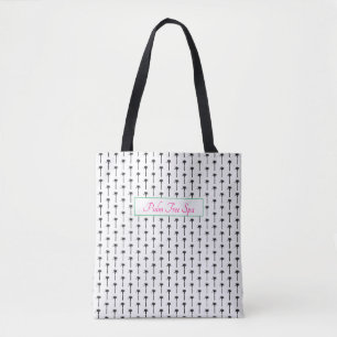 Bolsa Tote Palm Tree Silhouette Patterette Coastal NAME