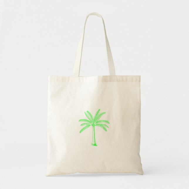 Bolsa Tote Palm Tree Sketch Green (Frente)