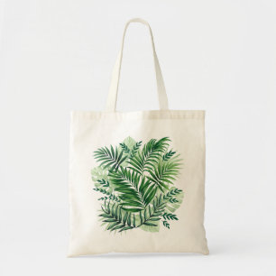 Bolsa Tote Palm Tropical Verde e Folhas de Monstera