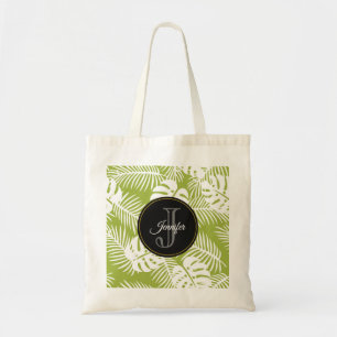 Bolsa Tote Palma Verde Deixa Monograma de Padrão Florestal T