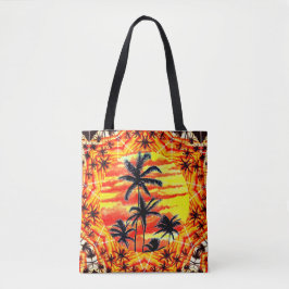 Bolsa Tote Palmas de Coco Sunset Havaiano