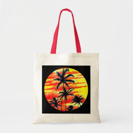 Bolsa Tote Palmas de Coco Sunset Havaiano