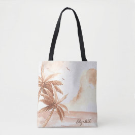 Bolsa Tote Palmas tropicais russas