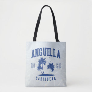 Bolsa Tote Palmeira Caribenha de Anguilla 1980