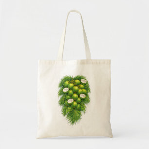 Bolsa Tote Palmeira de Coco Verde Tropical