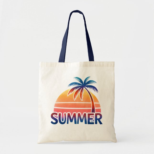 Bolsa Tote Palmeira de Verão (Frente)
