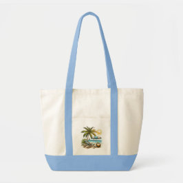 Bolsa Tote Palmeira e praia