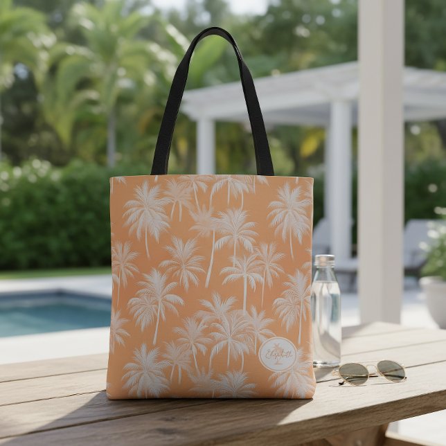 Bolsa Tote Palmeira havaiana Silhouette Padrão Tacao ID1093 (Criador carregado)