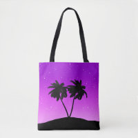 Palmeira Silhueta, Roxo-selvagem com estrelas