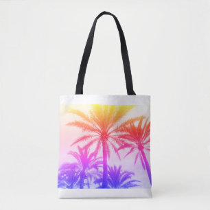 Bolsa Tote palmeira tropical no verão, anos 80-retrô