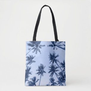 Bolsa Tote Palmeiras, céu azul limpo.
