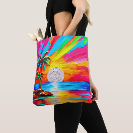 Bolsa Tote Palmeiras e pintura por brilho solar